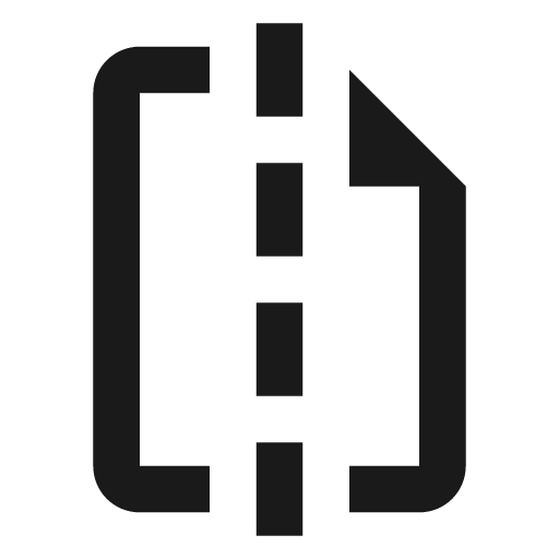 Format page split icon, solid style, from Material Design Icons