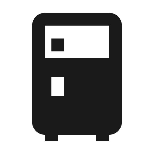 Fridge top icon, solid style, from Material Design Icons