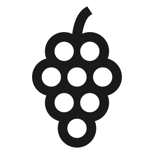 Fruit grapes outline icon, outline style, from Material Design Icons