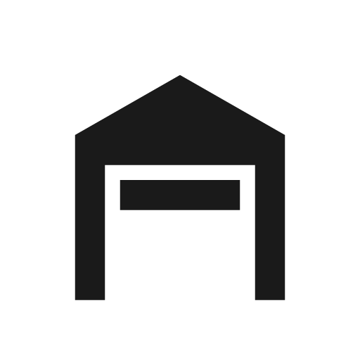Garage open icon, solid style, from Material Design Icons