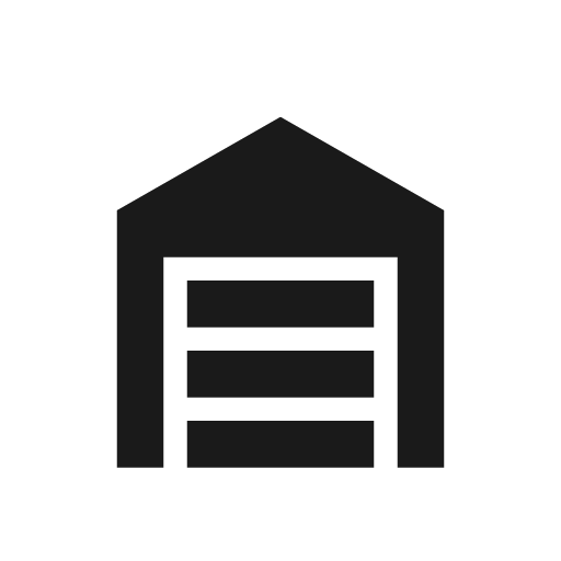 Garage icon, solid style, from Material Design Icons