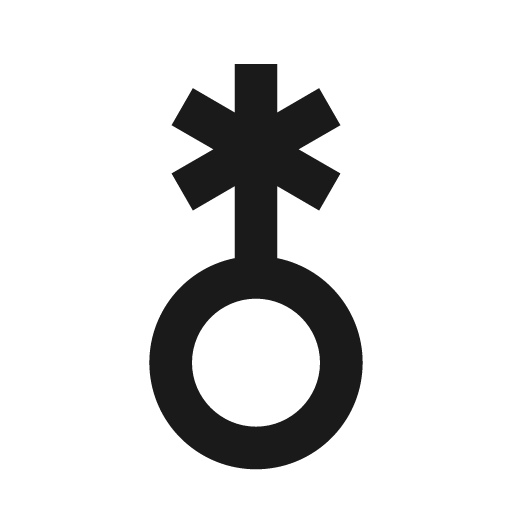 Gender non binary icon, solid style, from Material Design Icons
