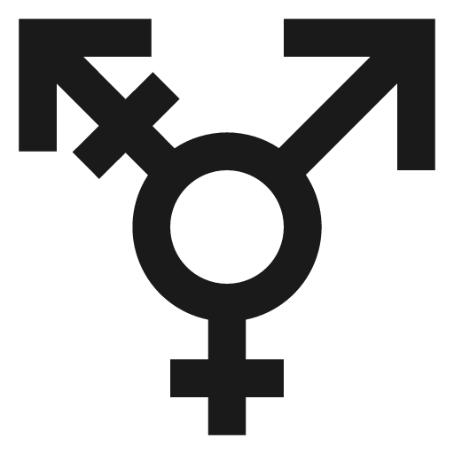 Gender transgender icon, solid style, from Material Design Icons