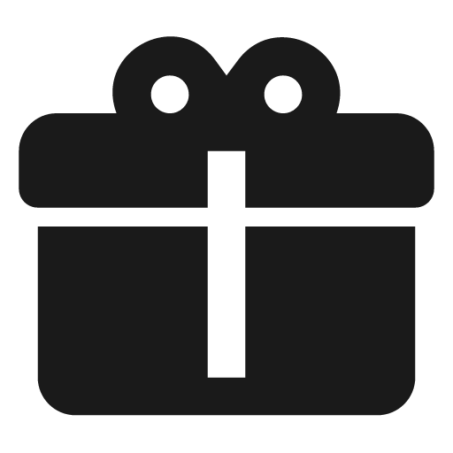 Gift icon, solid style, from Material Design Icons