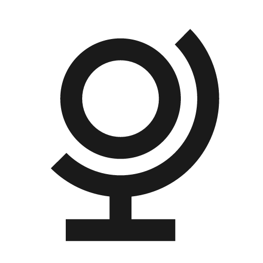 Globe model icon, solid style, from Material Design Icons