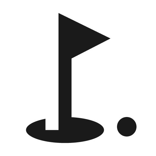 Golf icon, solid style, from Material Design Icons