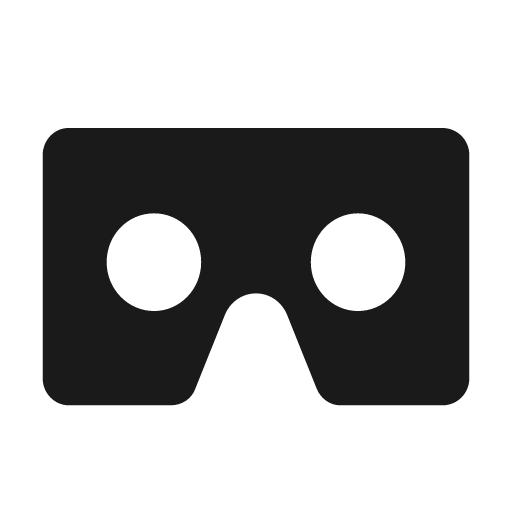 Google cardboard icon, solid style, from Material Design Icons