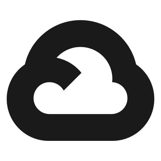 Google cloud icon, solid style, from Material Design Icons