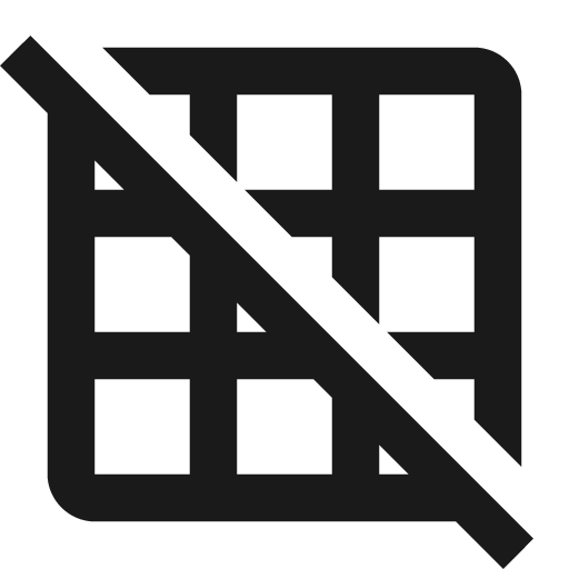 Grid off icon, solid style, from Material Design Icons