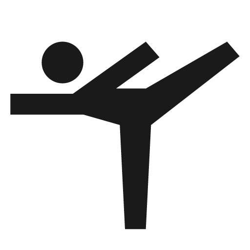 Gymnastics icon, solid style, from Material Design Icons