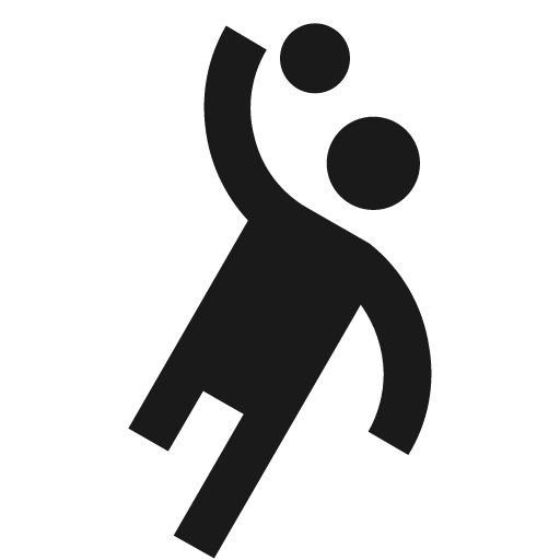 Handball icon, solid style, from Material Design Icons