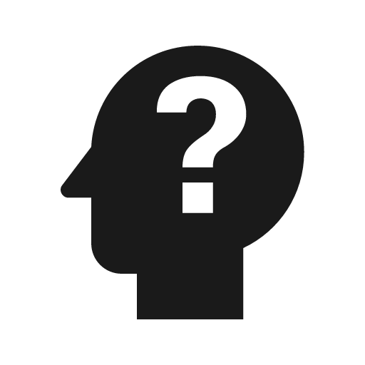 Head question icon, solid style, from Material Design Icons