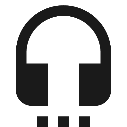 Headphones settings icon, solid style, from Material Design Icons
