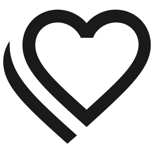Heart multiple outline icon, outline style, from Material Design Icons