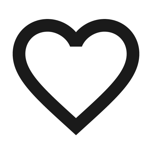 Heart outline icon, outline style, from Material Design Icons