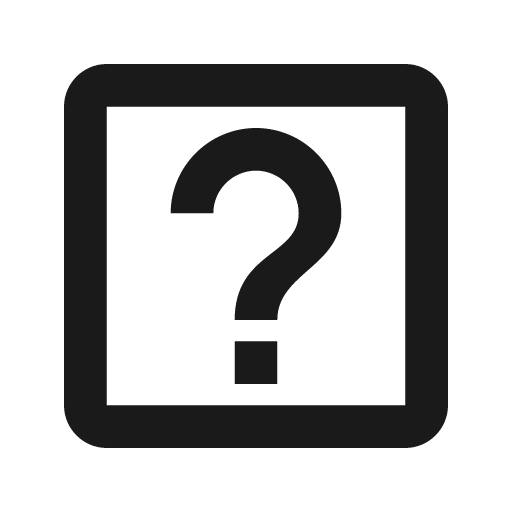 Help box outline icon, outline style, from Material Design Icons