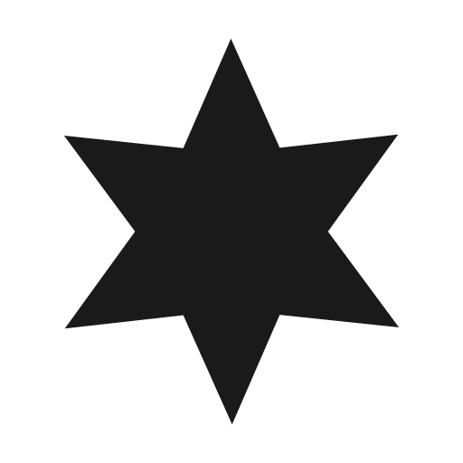 Hexagram icon, solid style, from Material Design Icons