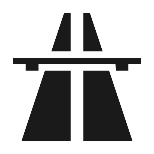 Highway icon, solid style, from Material Design Icons