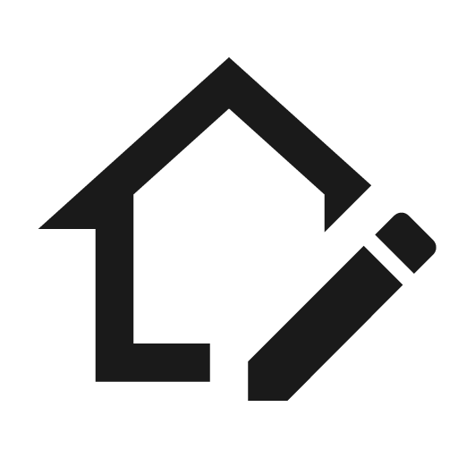 Home edit outline icon, outline style, from Material Design Icons