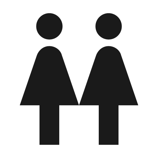 Human female female icon, solid style, from Material Design Icons