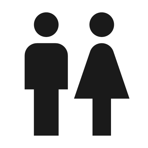 Human male female icon, solid style, from Material Design Icons