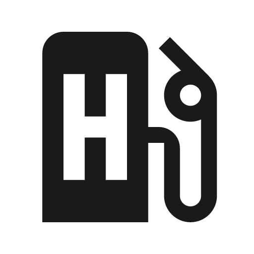 Hydrogen station icon, solid style, from Material Design Icons