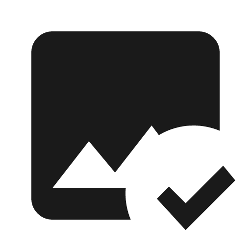 Image check icon, solid style, from Material Design Icons