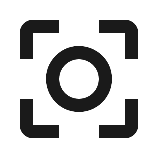 Image filter center focus strong outline icon, outline style, from Material Design Icons