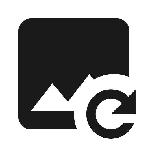Image refresh icon, solid style, from Material Design Icons