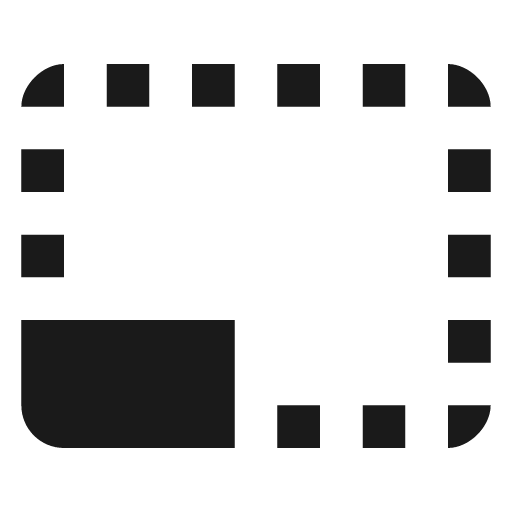 Image size select small icon, solid style, from Material Design Icons