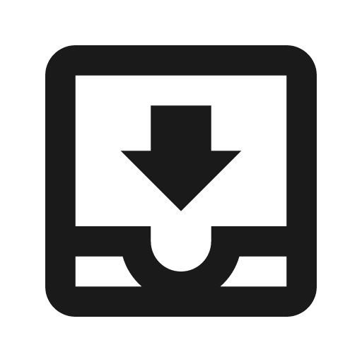 Inbox arrow down outline icon, outline style, from Material Design Icons