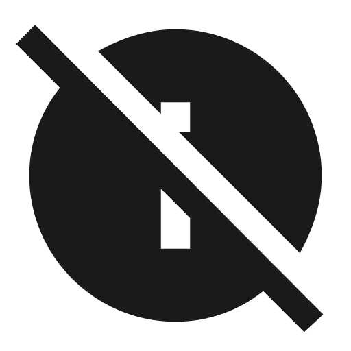 Information off icon, solid style, from Material Design Icons