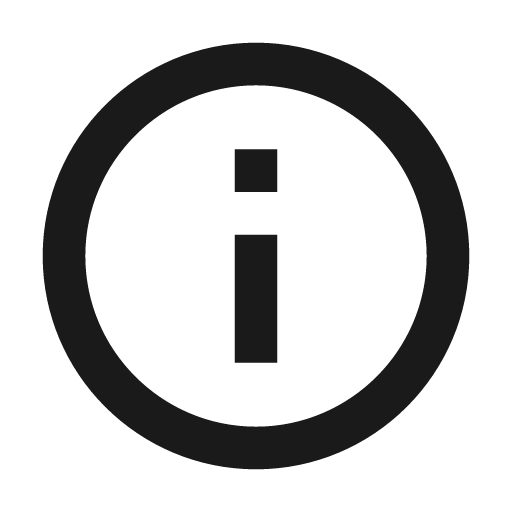 Information outline icon, outline style, from Material Design Icons