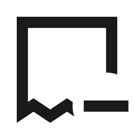 Invoice minus outline icon, outline style, from Material Design Icons