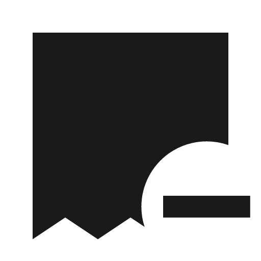 Invoice minus icon, solid style, from Material Design Icons