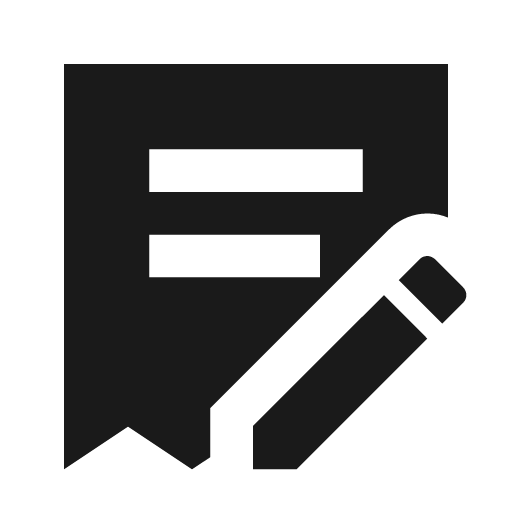 Invoice text edit icon, solid style, from Material Design Icons