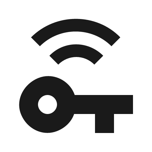 Key wireless icon, solid style, from Material Design Icons