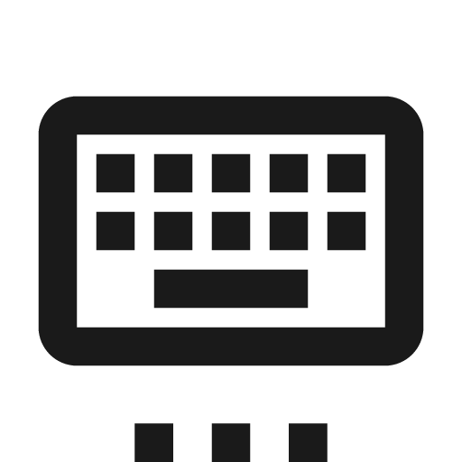 Keyboard settings outline icon, outline style, from Material Design Icons