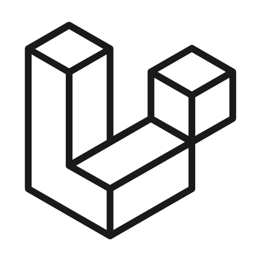 Laravel icon, solid style, from Material Design Icons