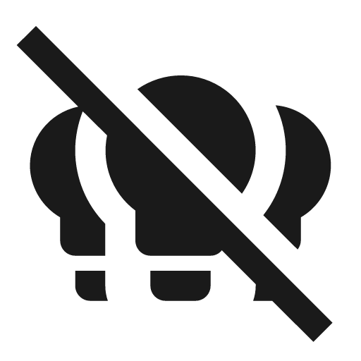 Lightbulb group off icon, solid style, from Material Design Icons