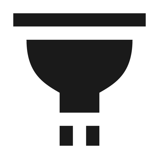 Lightbulb spot icon, solid style, from Material Design Icons