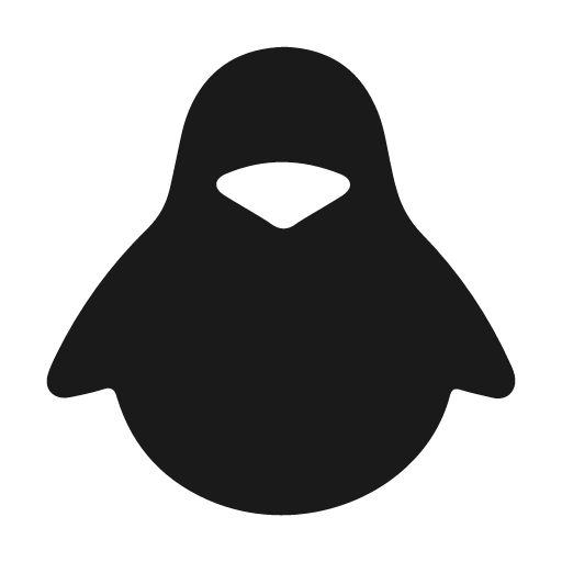 Linux icon, solid style, from Material Design Icons