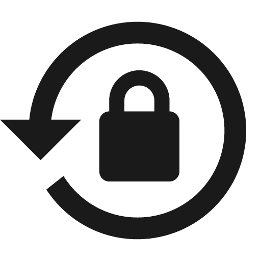 Lock reset icon, solid style, from Material Design Icons