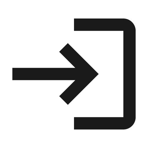 Login icon, solid style, from Material Design Icons