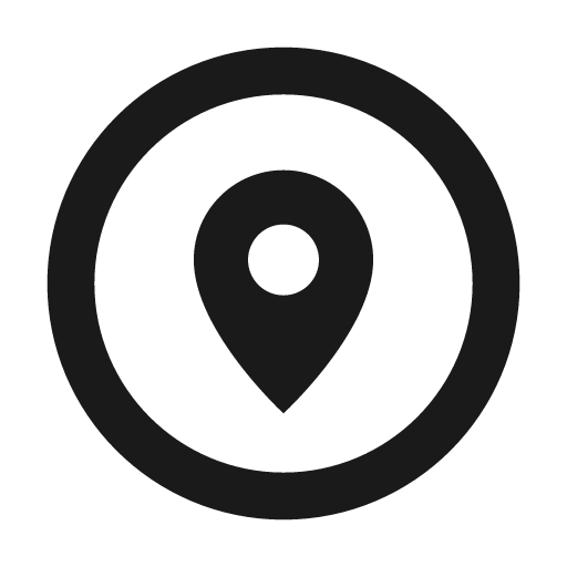 Map marker circle icon, solid style, from Material Design Icons