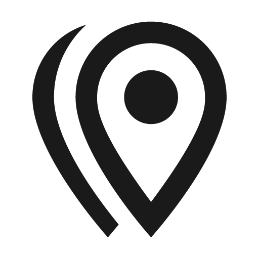 Map marker multiple outline icon, outline style, from Material Design Icons