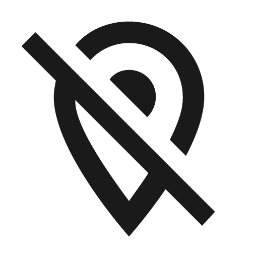 Map marker off outline icon, outline style, from Material Design Icons