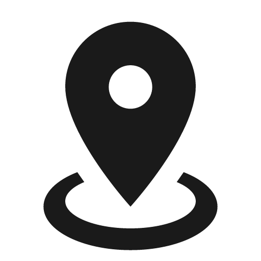 Map marker radius icon, solid style, from Material Design Icons