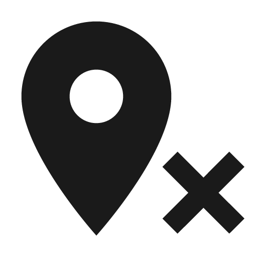 Map marker remove icon, solid style, from Material Design Icons