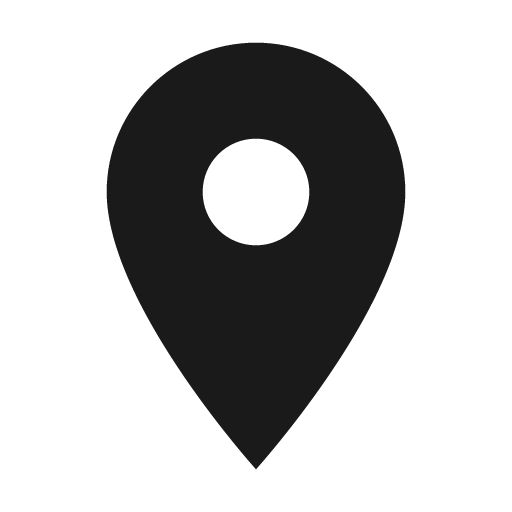 Map marker icon, solid style, from Material Design Icons